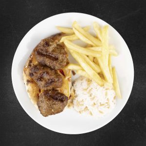 Köfte,Cips,Pilav